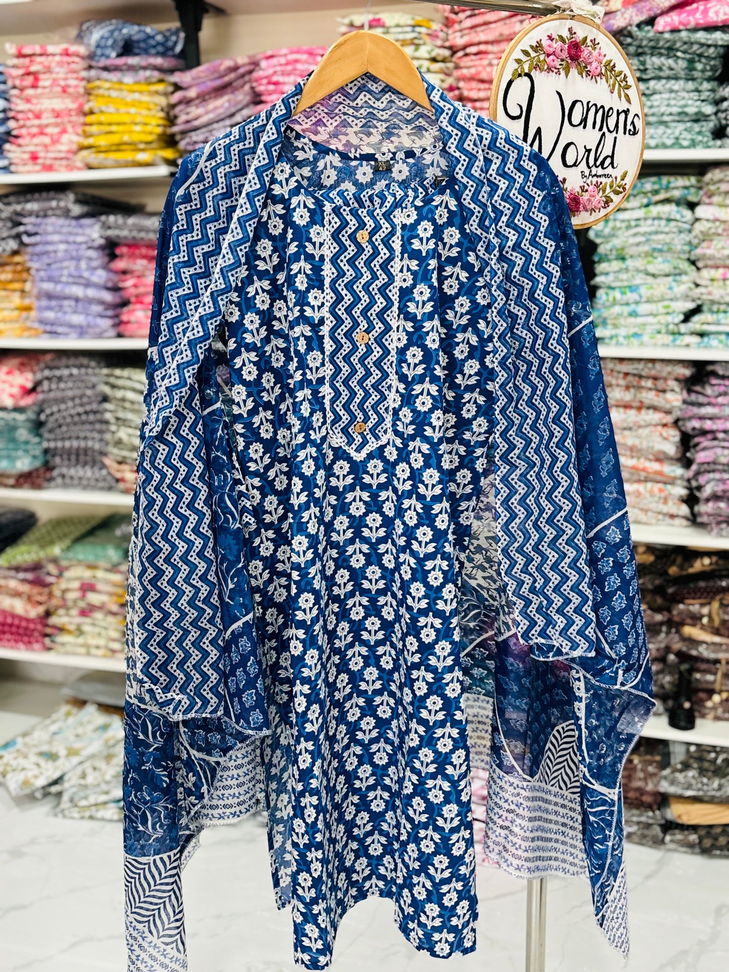 Stitched Pure Cotton Suit