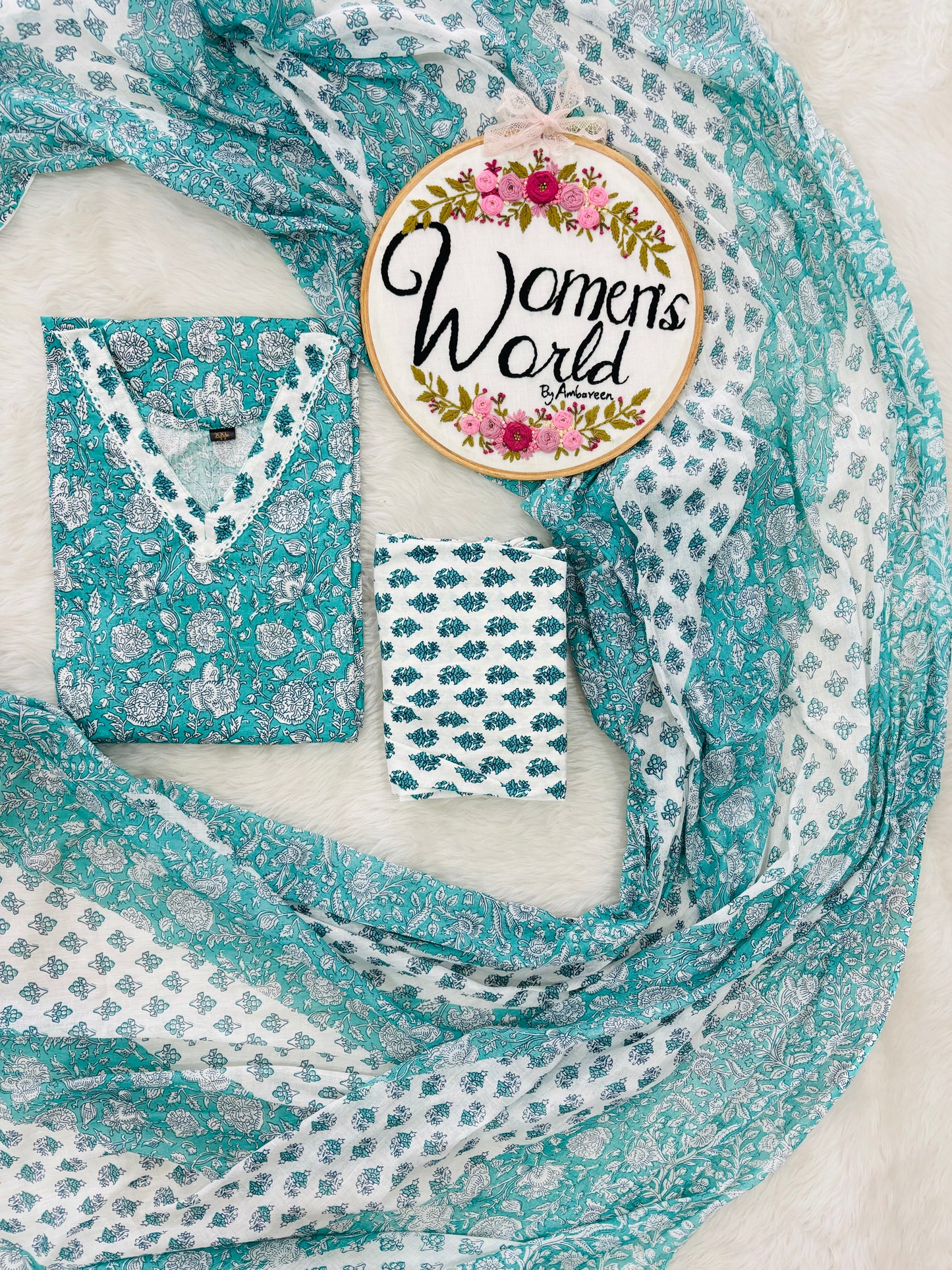 Sky blue Salwar with Dupatta