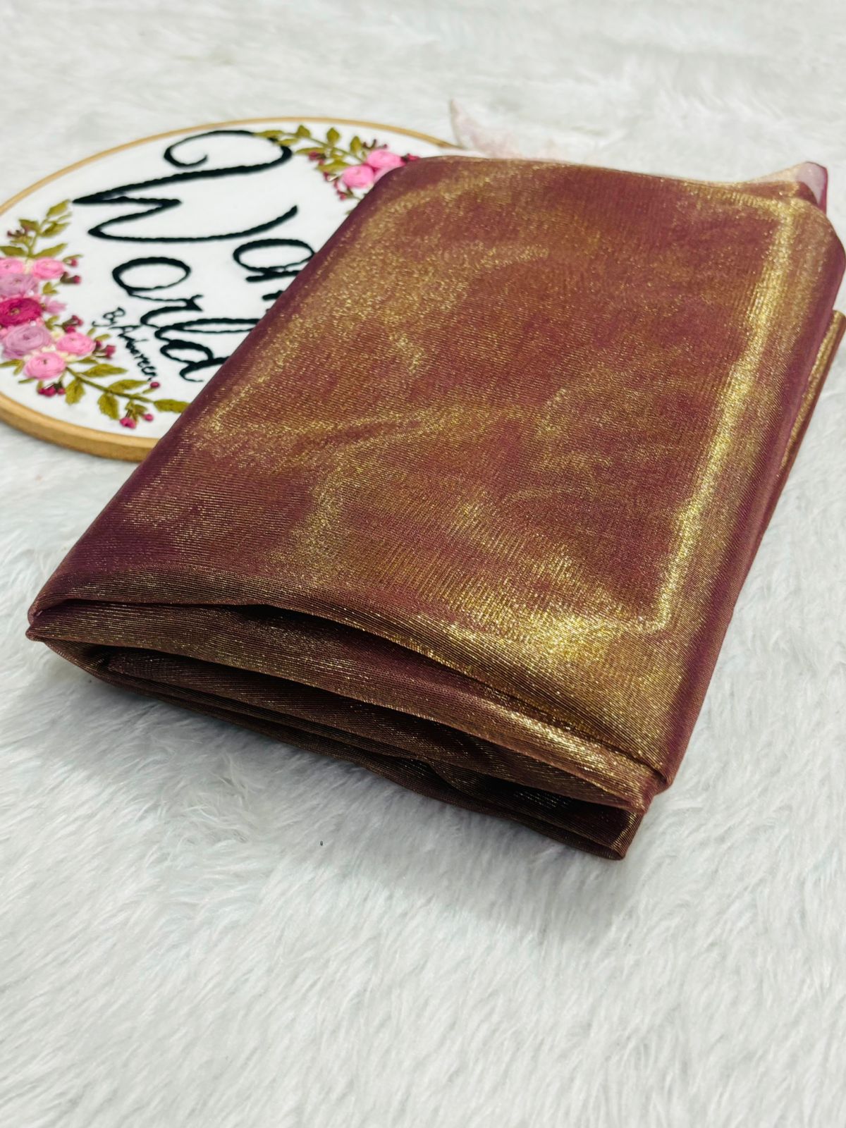 Celebrity inspired soft twill tissue saree