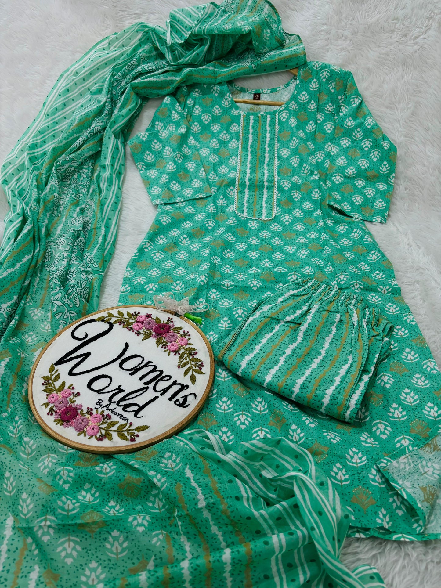 Ramagreen stitched cotton suit
