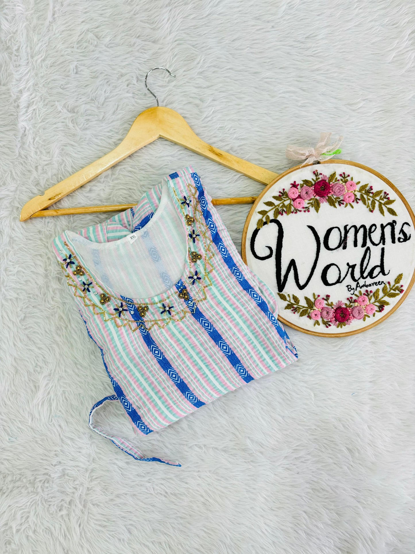 Handwork cotton gown