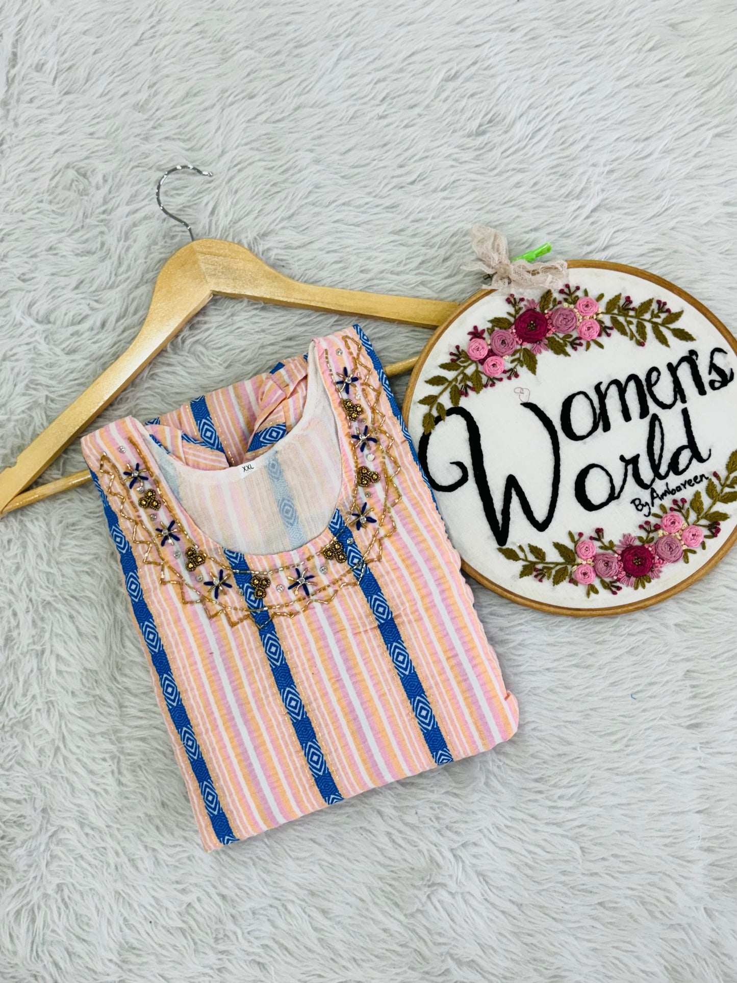 Handwork cotton gown