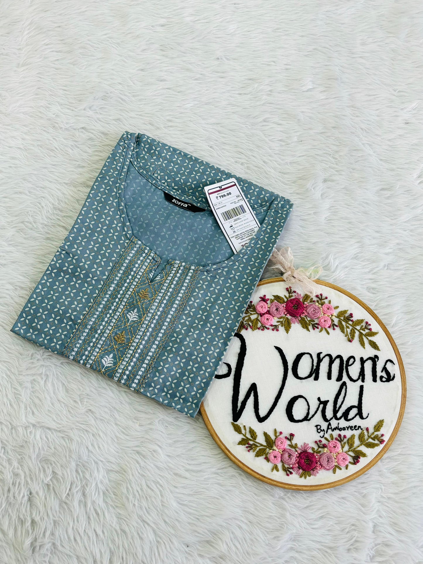 Branded embroidered kurti