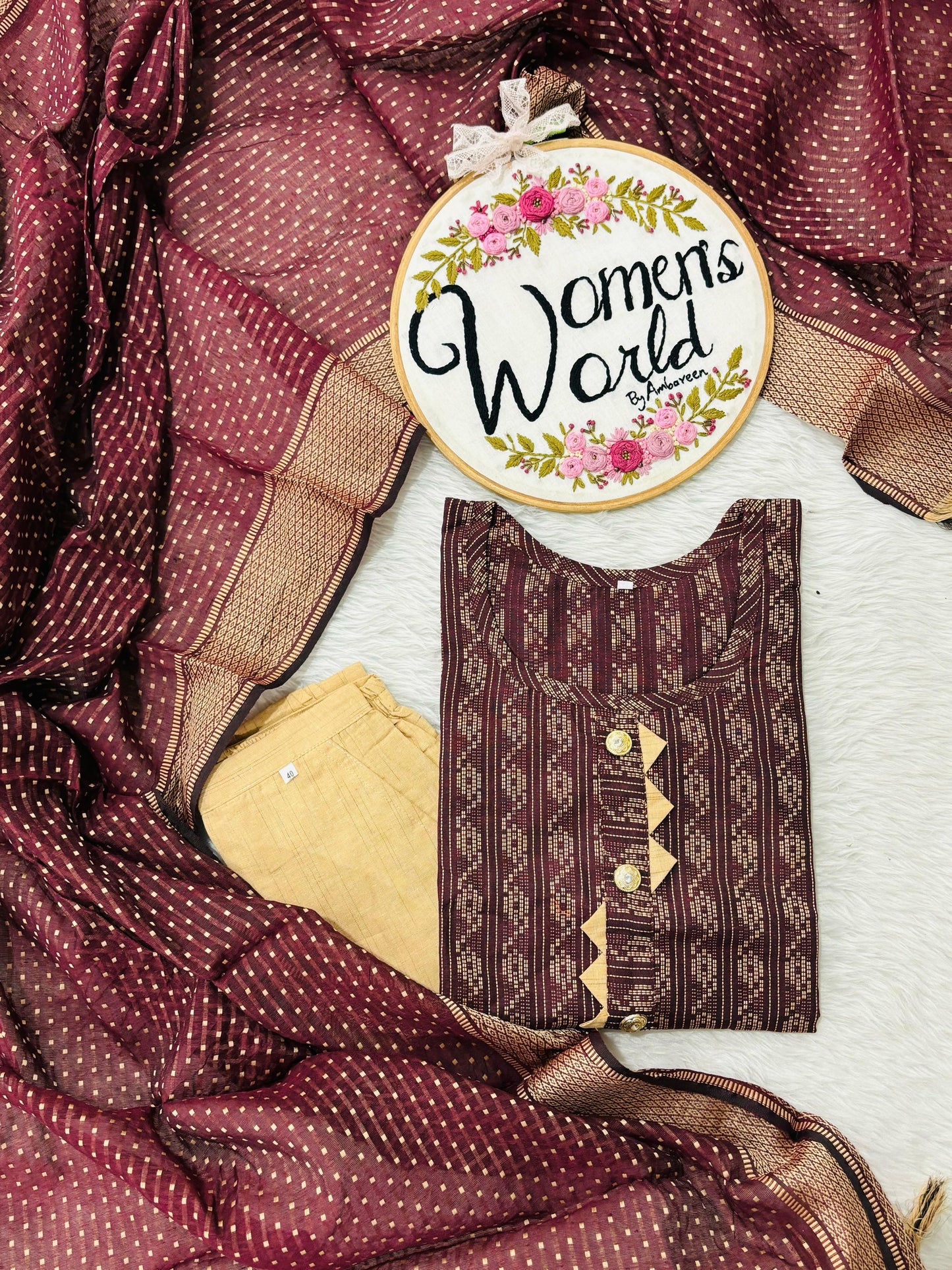Premium stitched cotton suit
