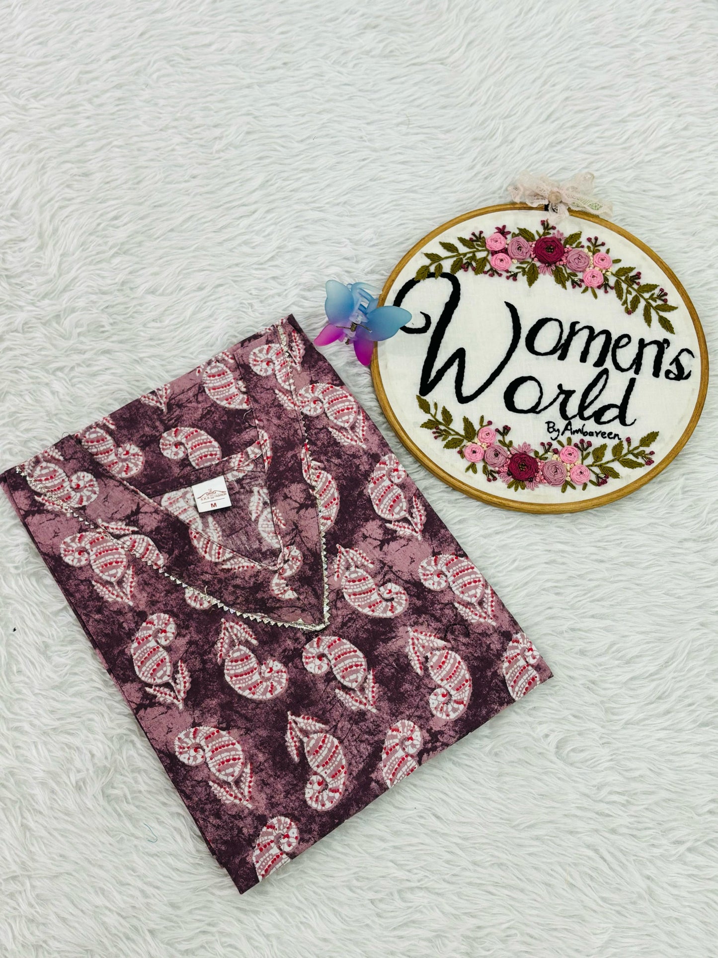 Pure cotton straight kurti