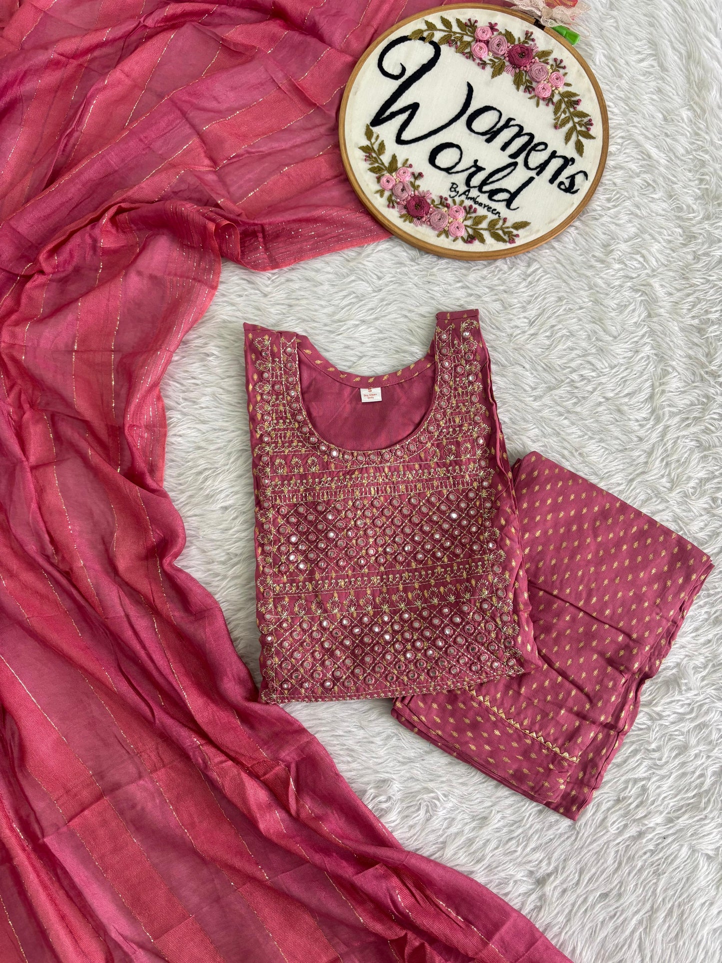 Beautiful mauve 3 pc suit