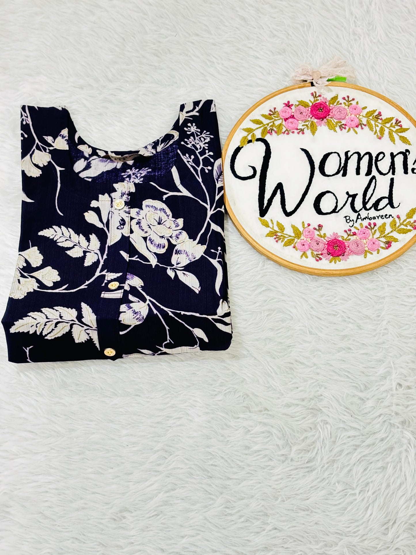Branded Dark purple 🟣 pure vatican floral kurti
