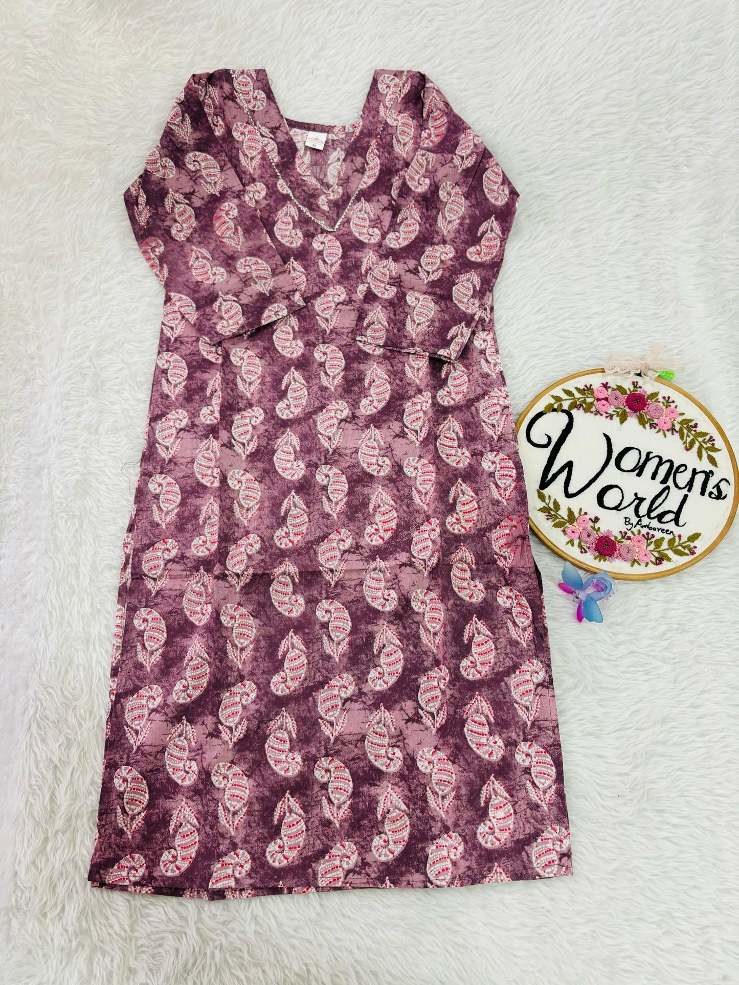 Pure cotton straight kurti