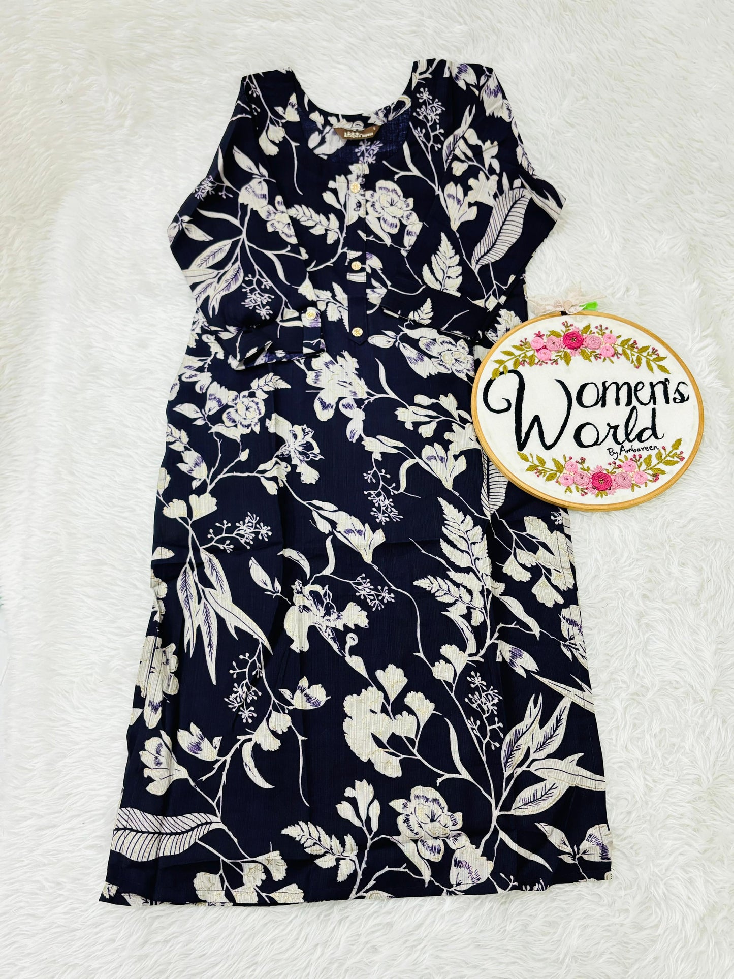 Branded Dark purple 🟣 pure vatican floral kurti