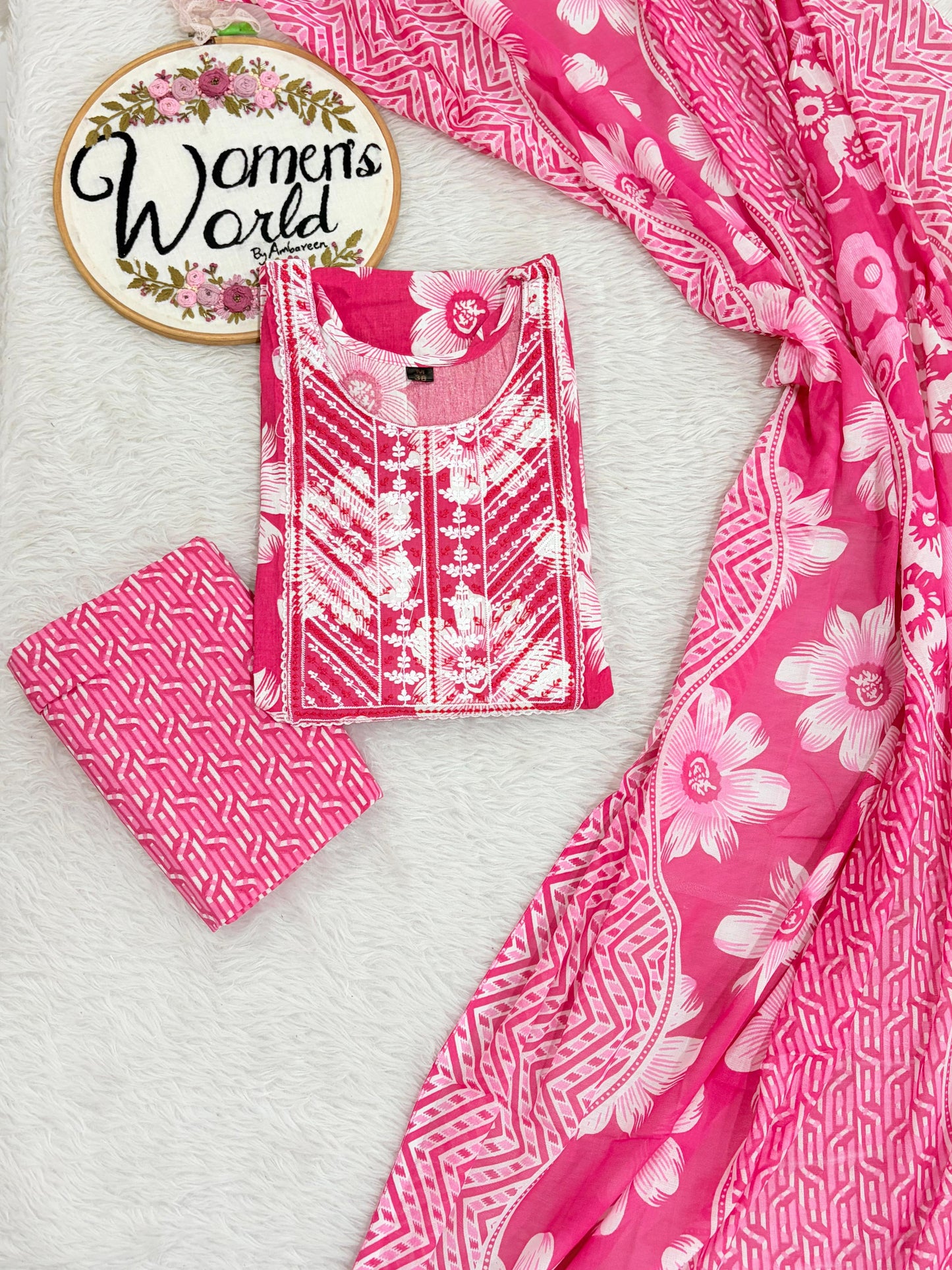 Summer collection Pure cotton 3 pc suit