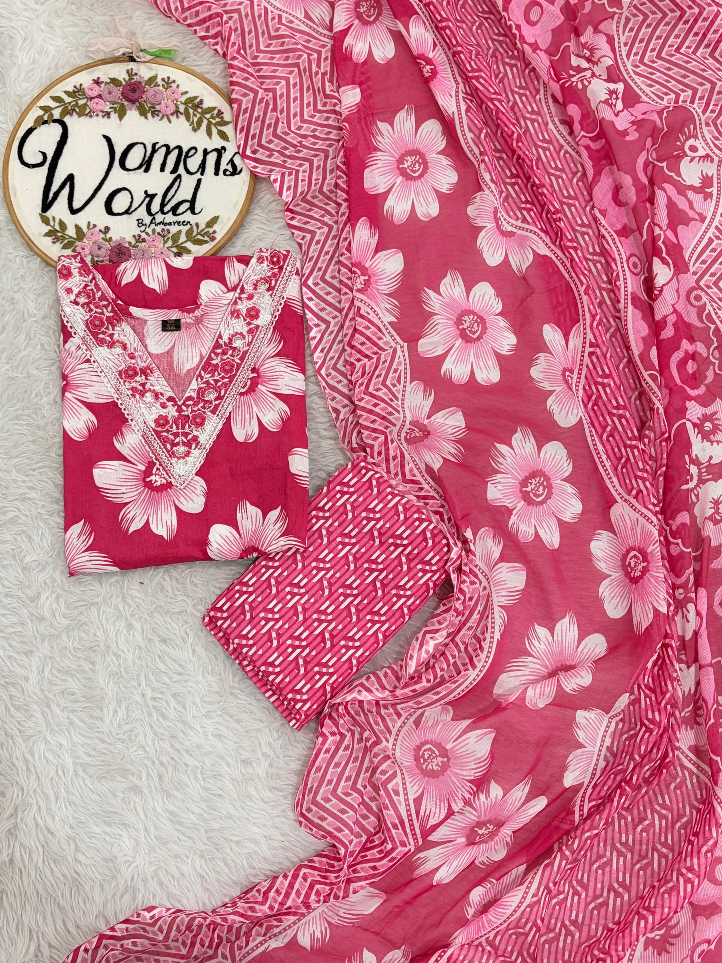 Summer collection cotton 3 pc suit