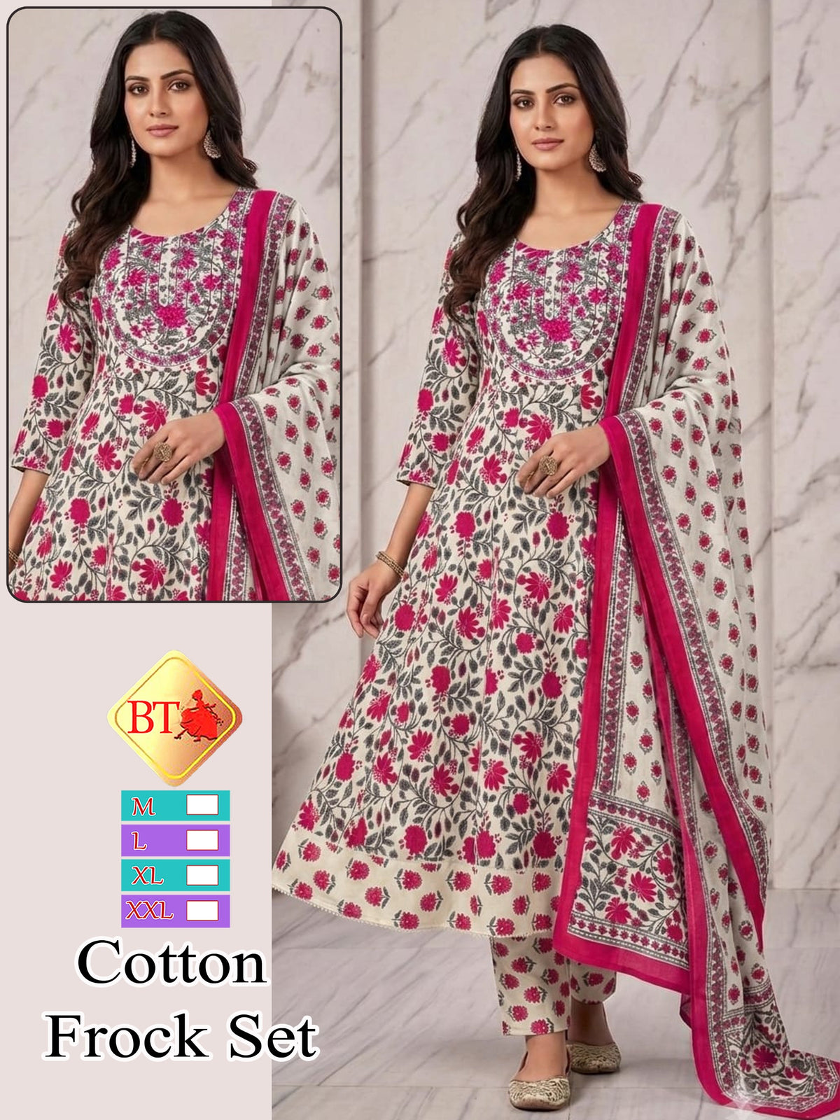 Anarkali gown with pant and dupatta (full suit )