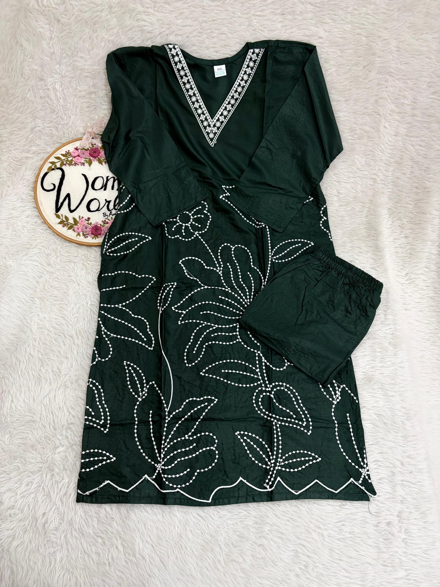 Embroidered rayon coordset