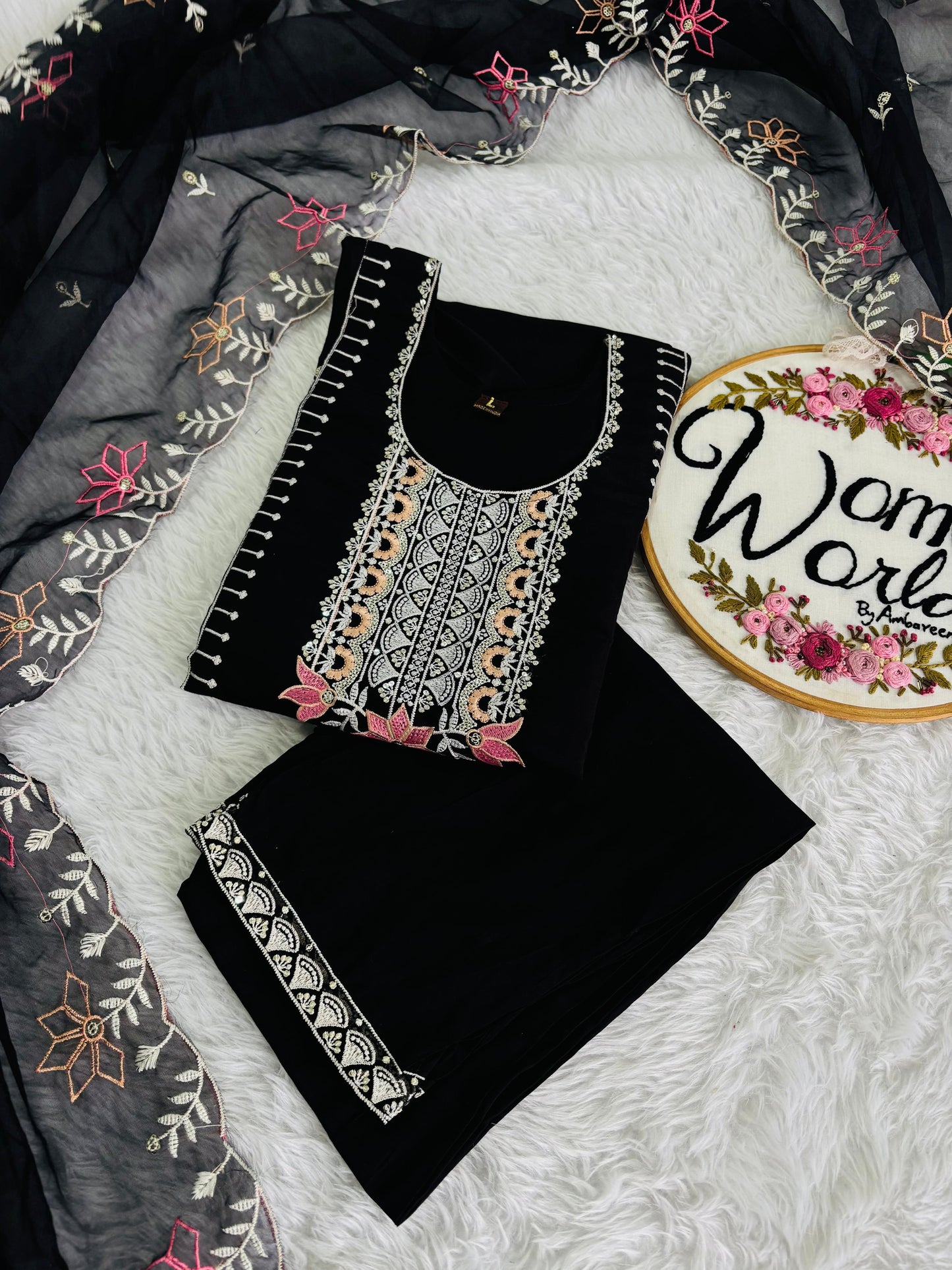 Partywear embroidered hotblack suit