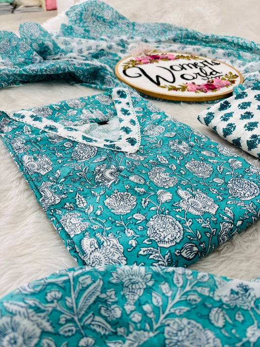 Sky blue Salwar with Dupatta