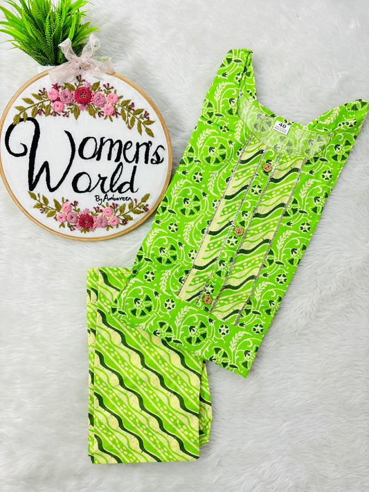 Parrot Plumage Kurti pantset