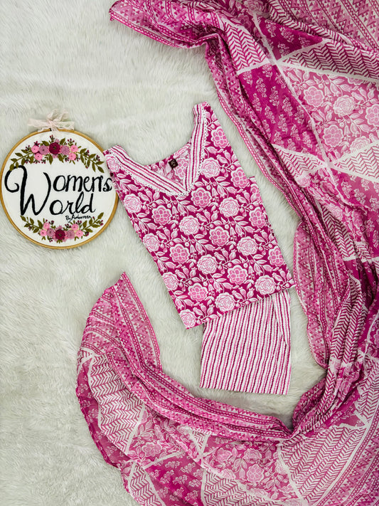 Stitched Pure Cotton Suit
