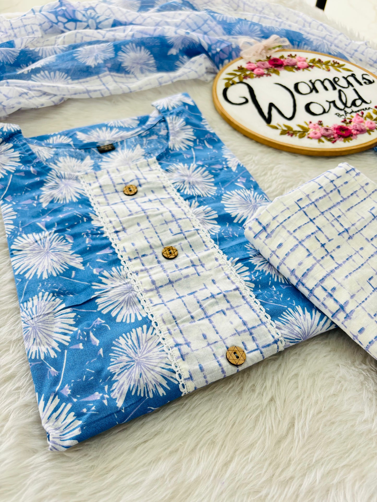 Icy Blue salwar with dupatta