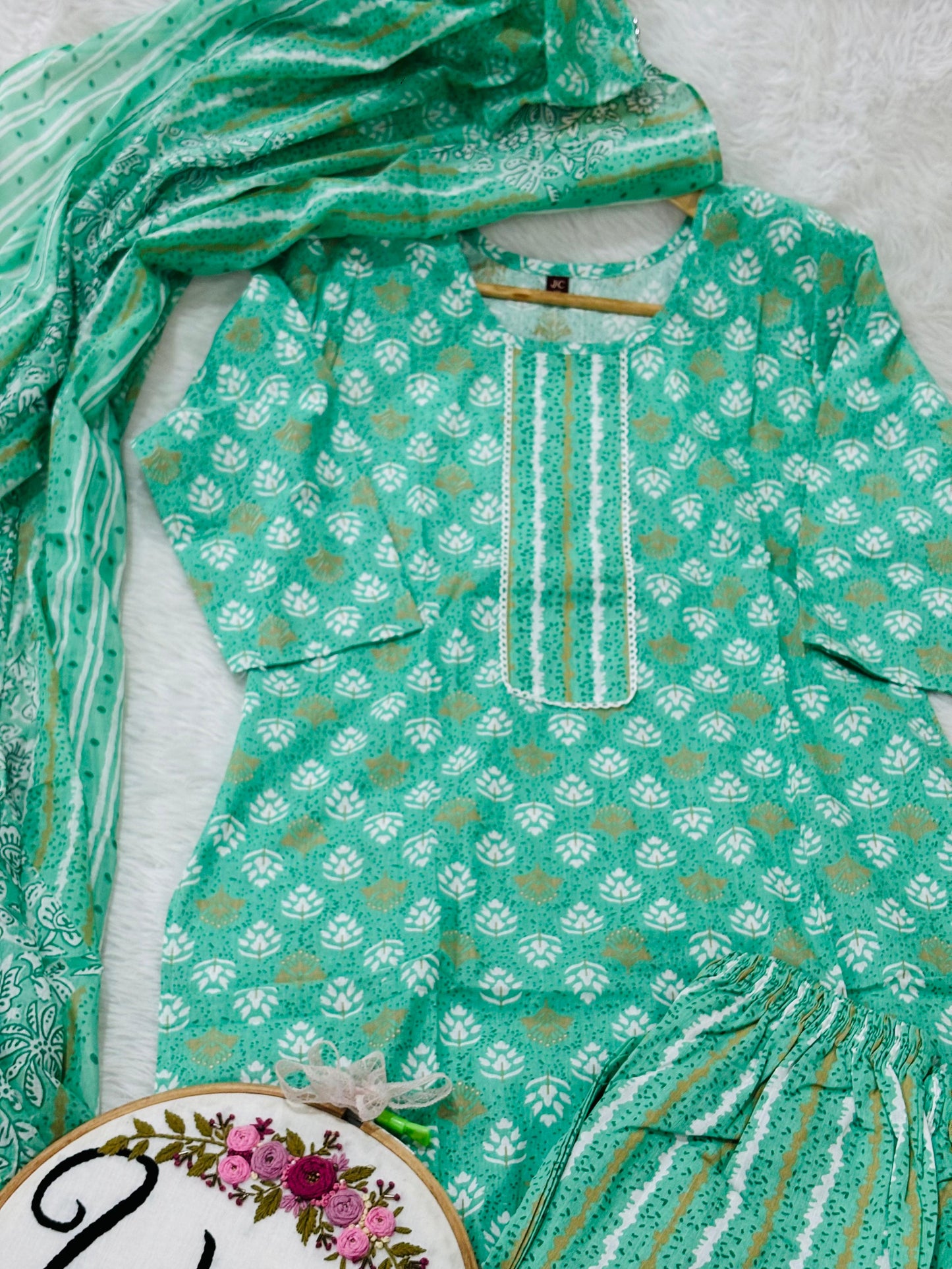 Ramagreen stitched cotton suit