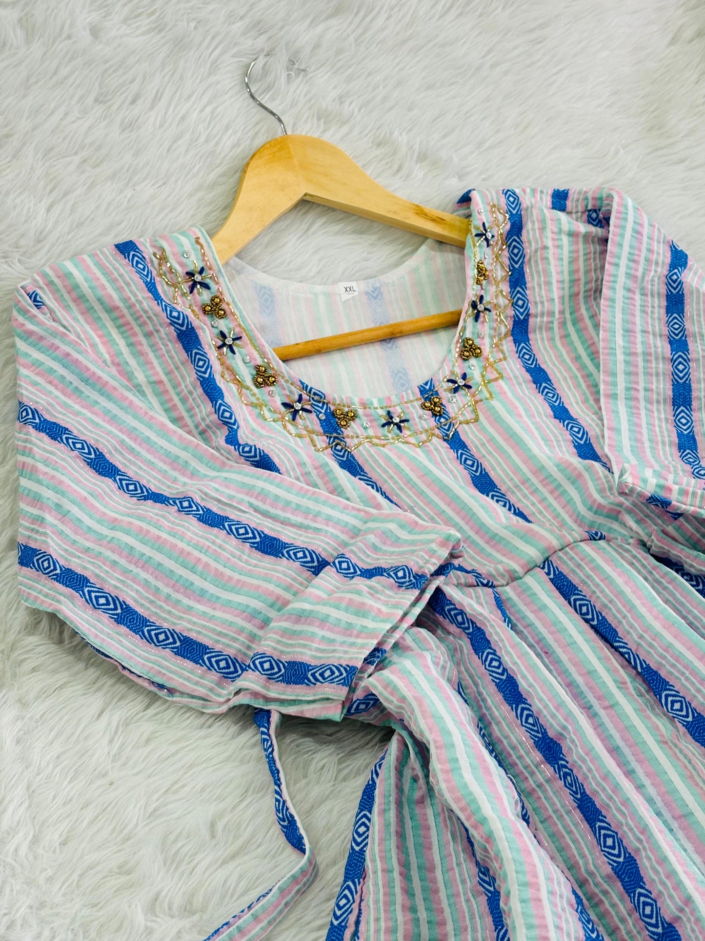 Handwork cotton gown