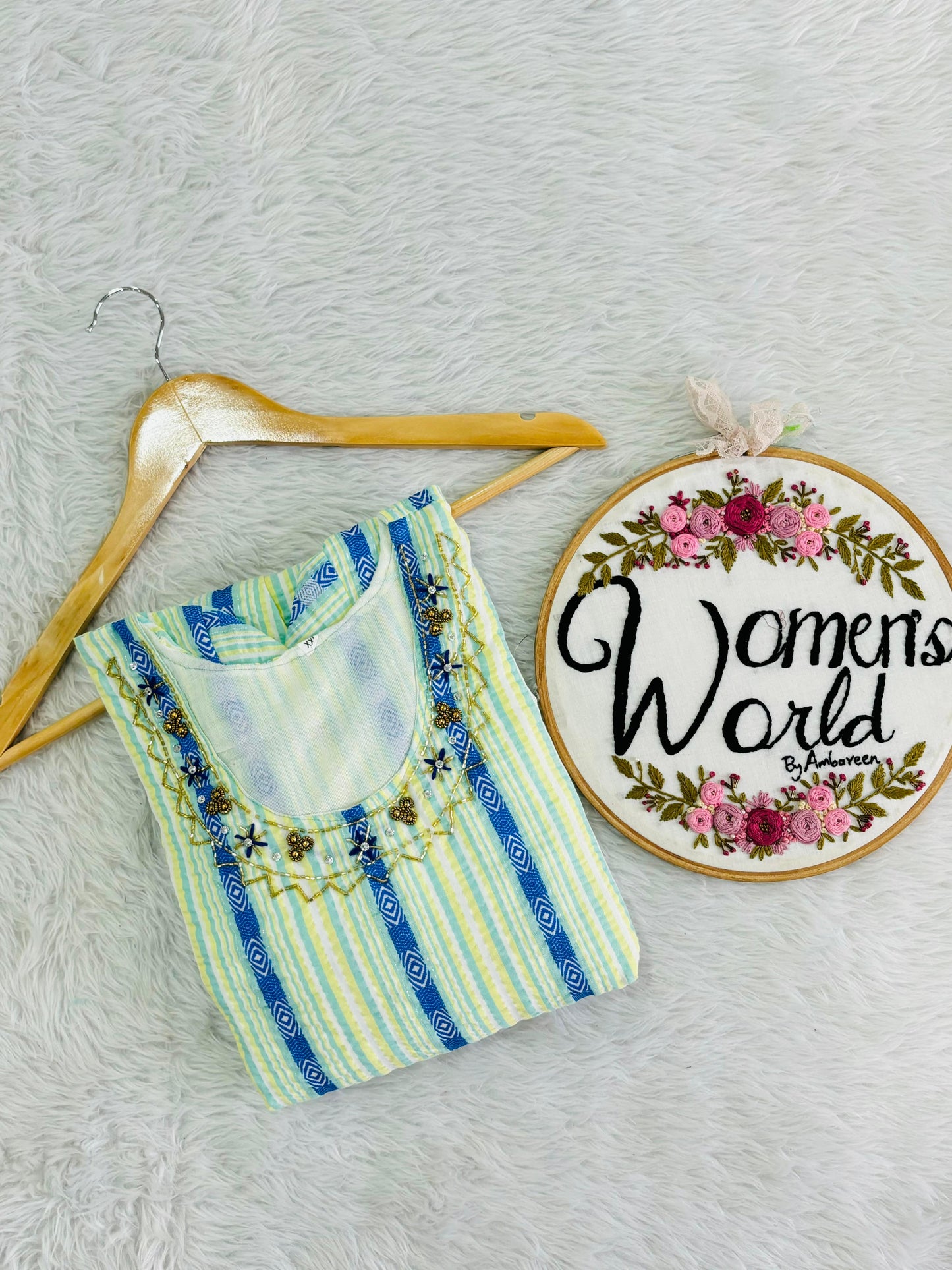 Handwork cotton gown