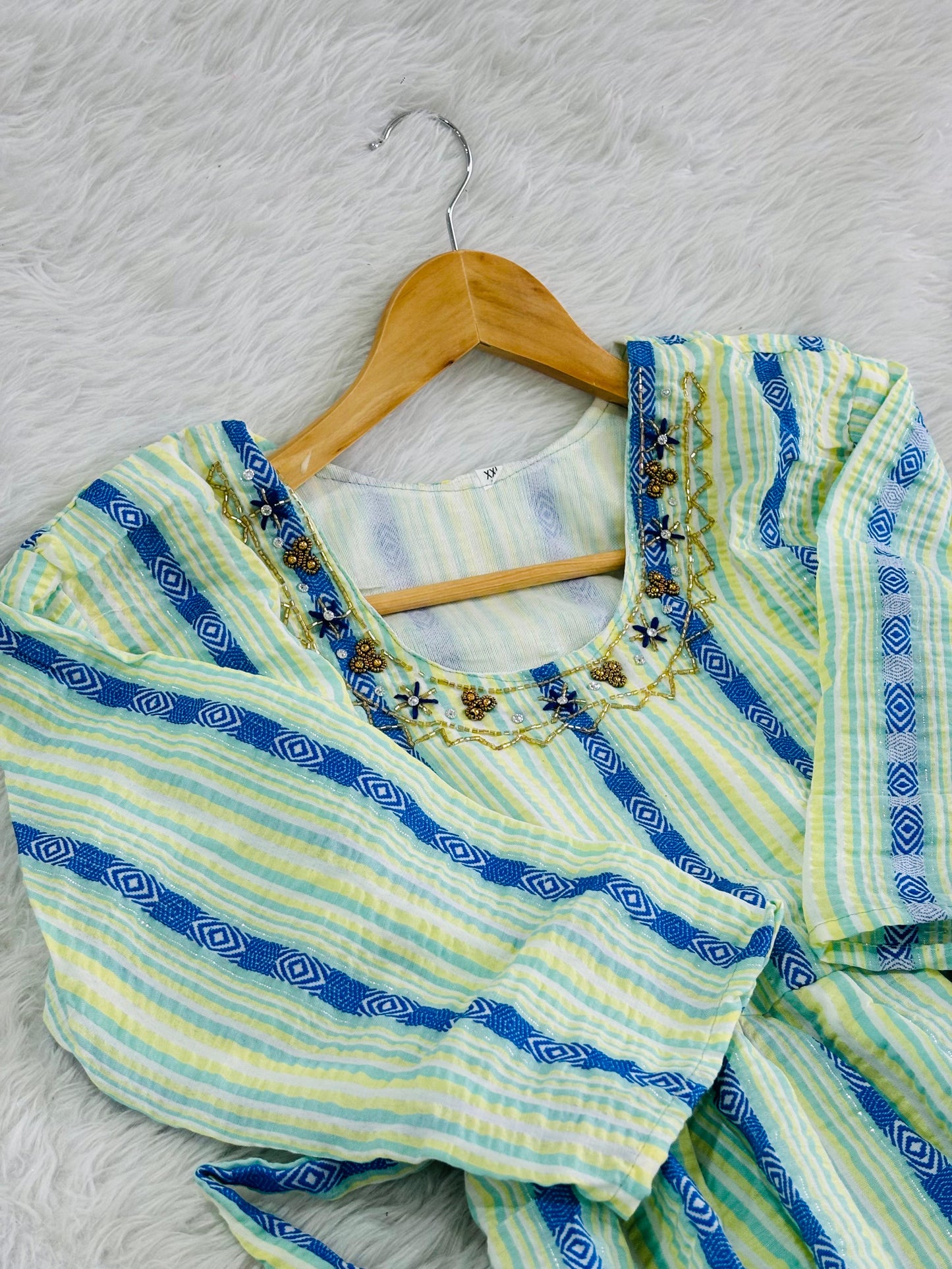 Handwork cotton gown