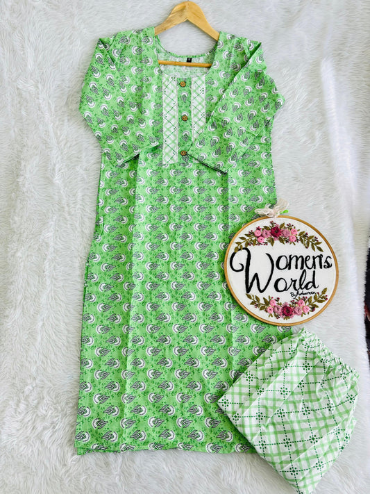 Office wear cotton kurti pant set