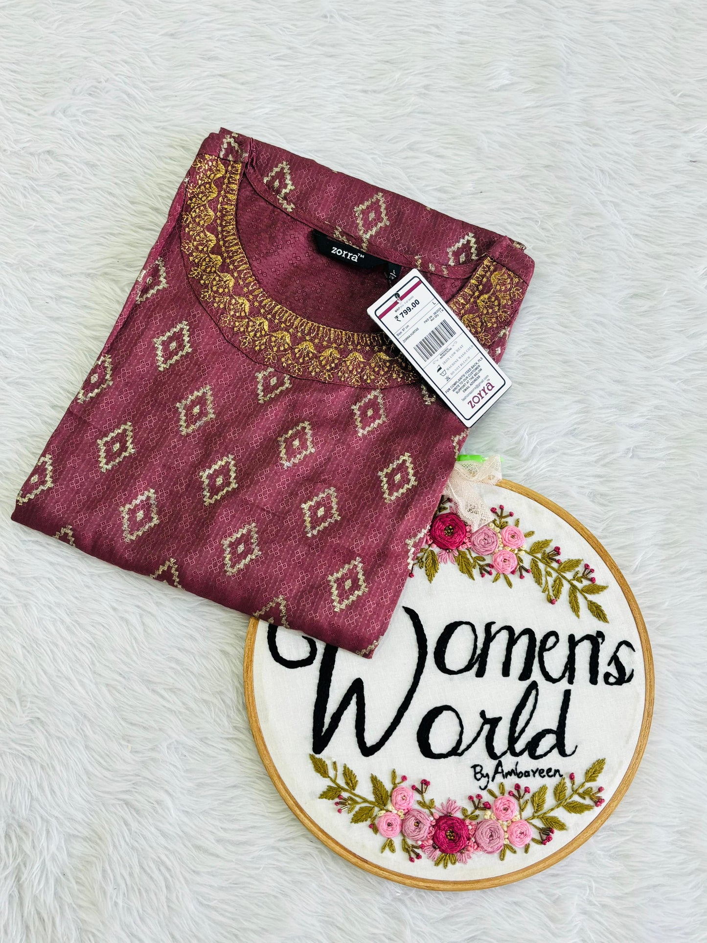 Branded embroidered kurti