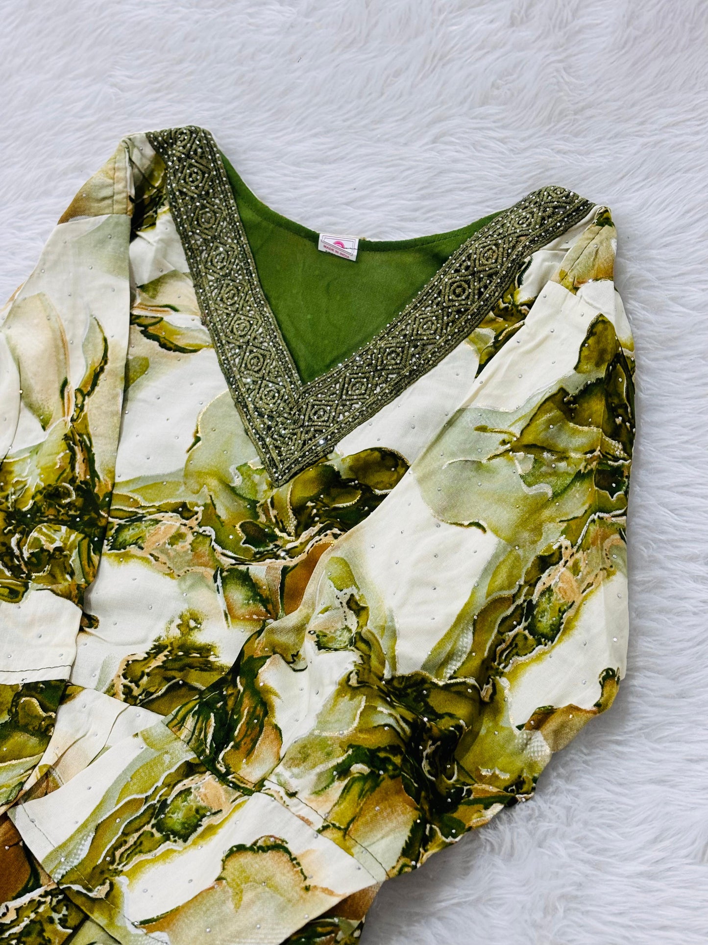 Floral designer rayon gown (xl xxl xxxl sizes )