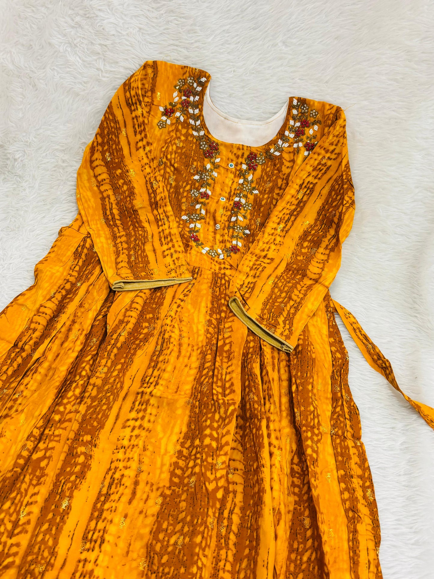 Handwork rayon gown