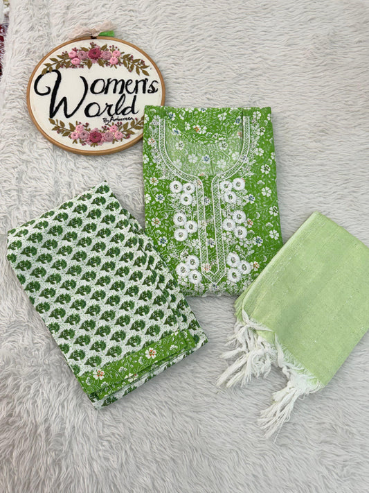 Summer collection handloom cotton 3 pc suits
