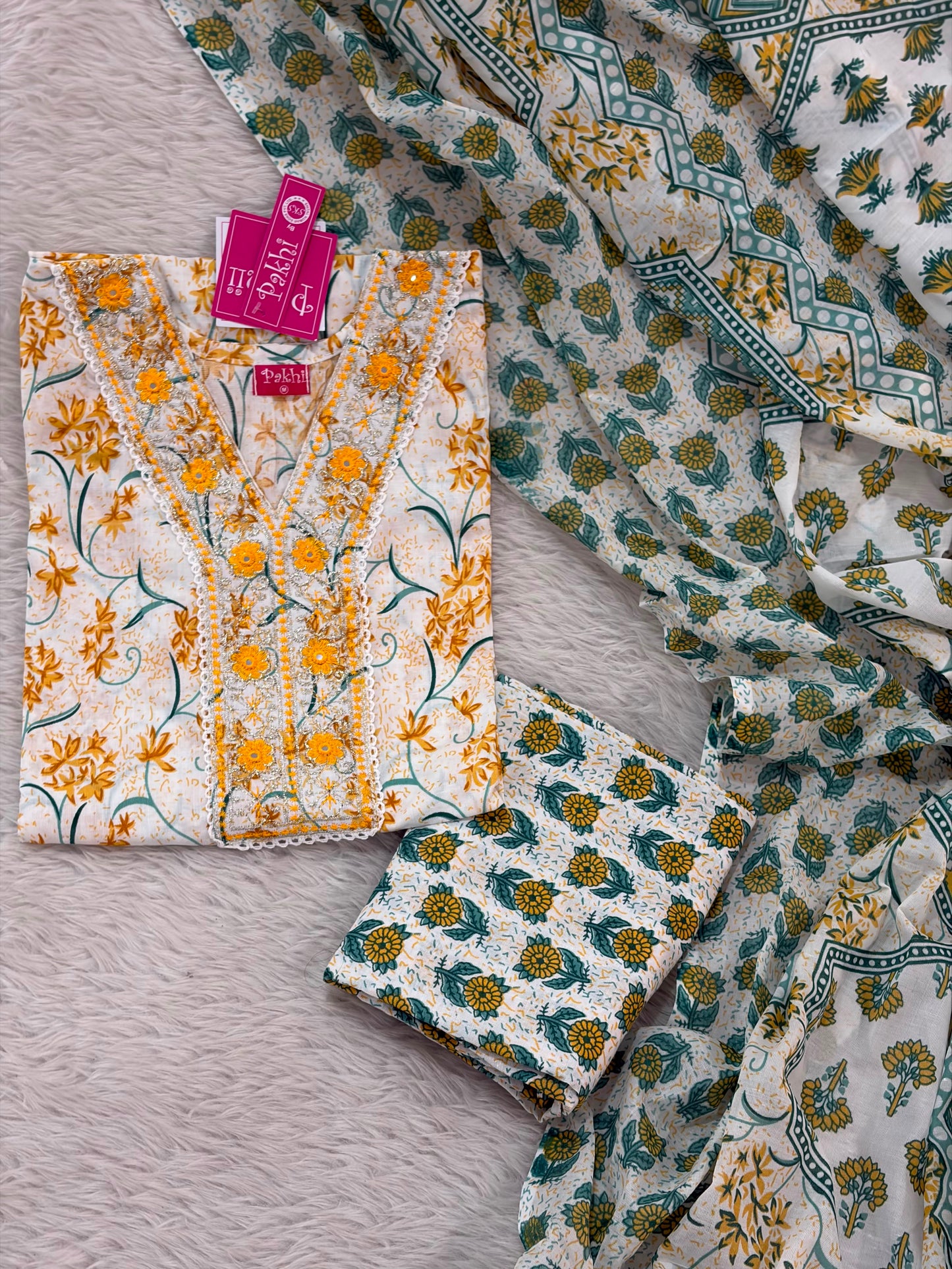 Pure cotton 3 pc suit with comfortable pants