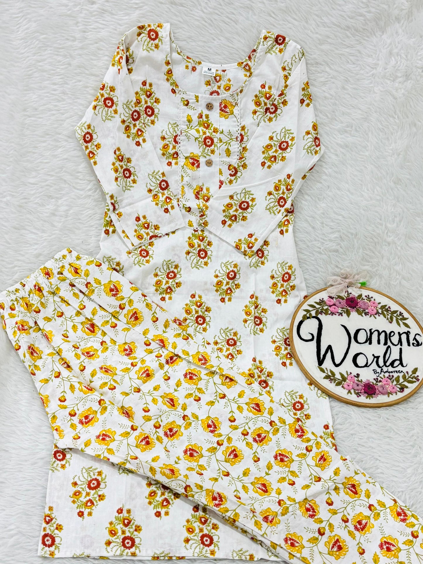 Officewear cotton kurti pant set