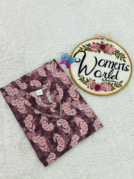 Pure cotton straight kurti