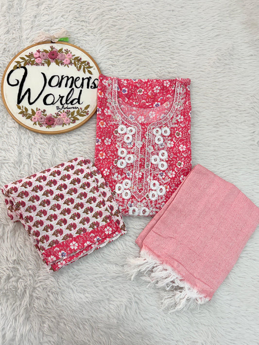 Summer collection handloom cotton 3 pc suits