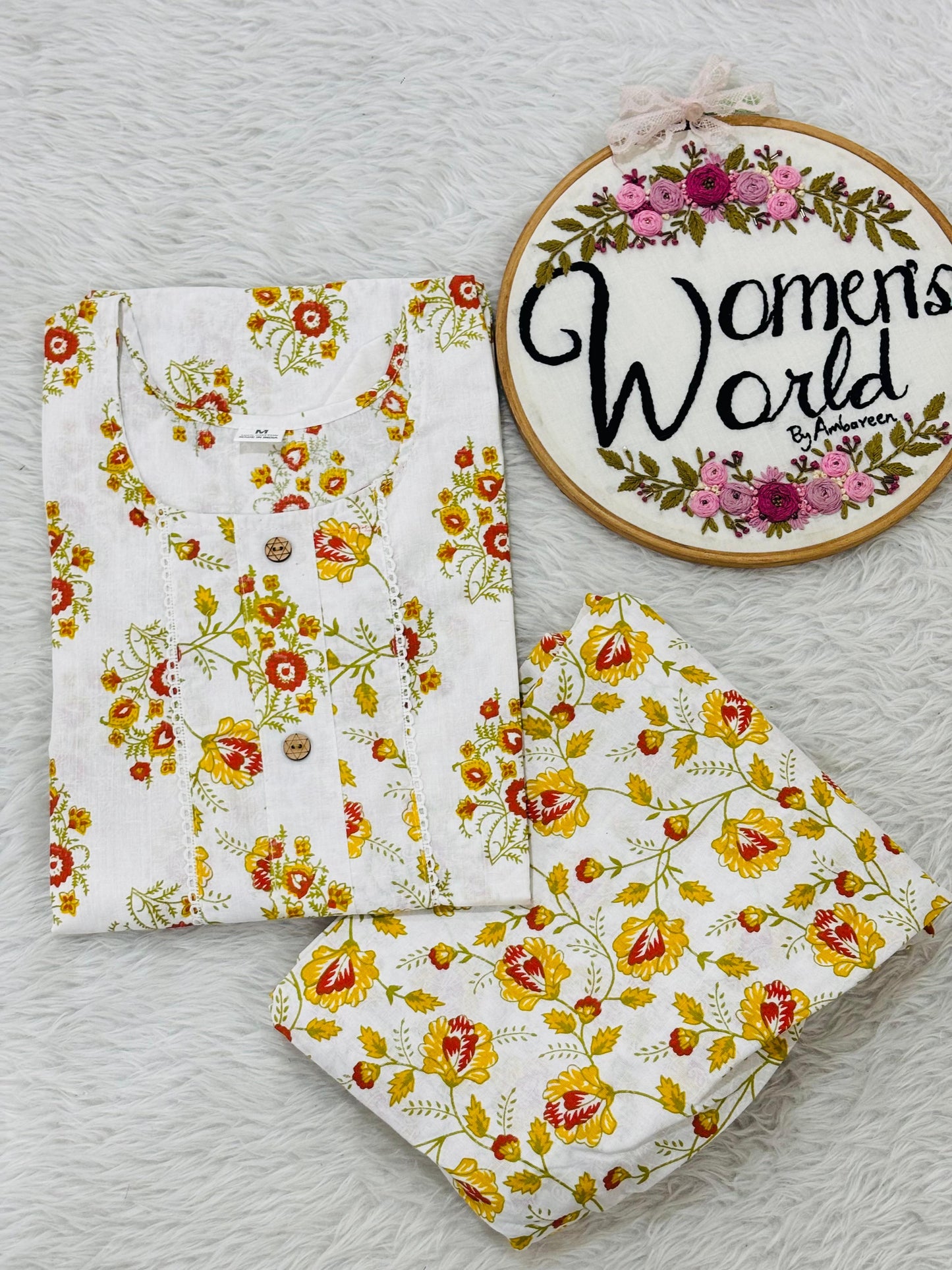 Officewear cotton kurti pant set