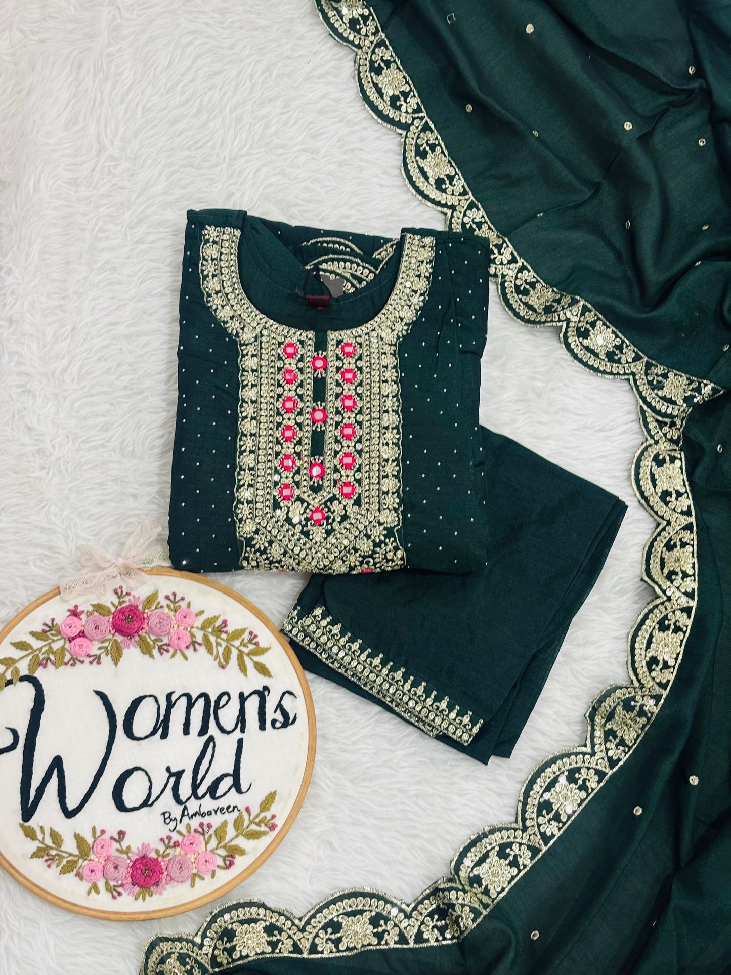 Anarkali suit vichitra silk