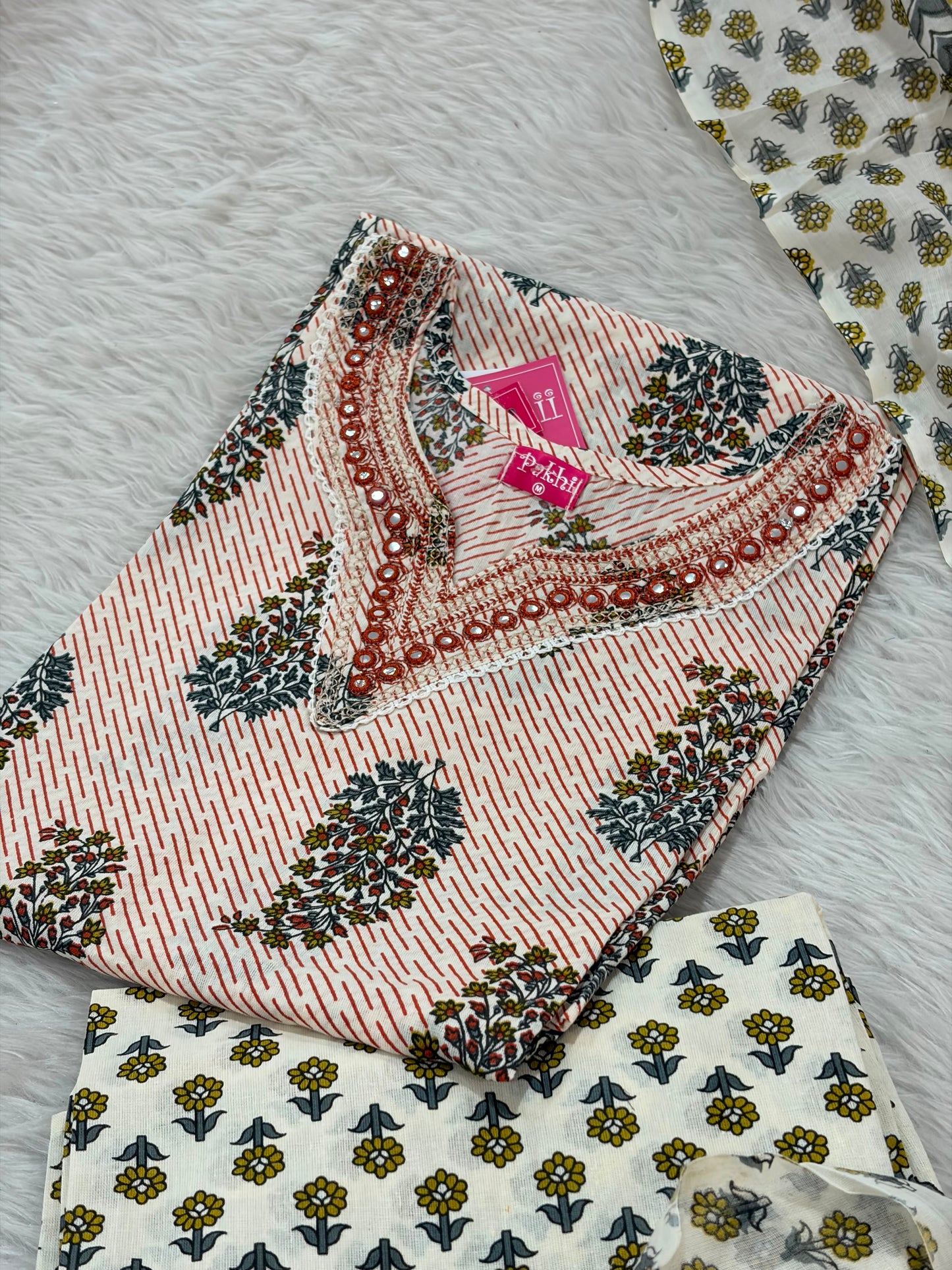 Pure cotton 3 pc suit with comfortable pants