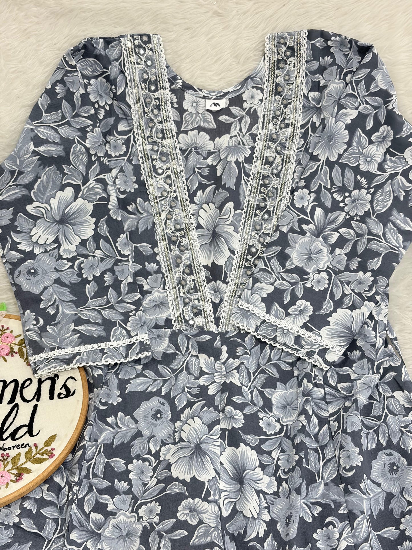 Anarkali gown with pant and dupatta (full suit )