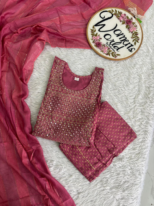 Beautiful mauve 3 pc suit