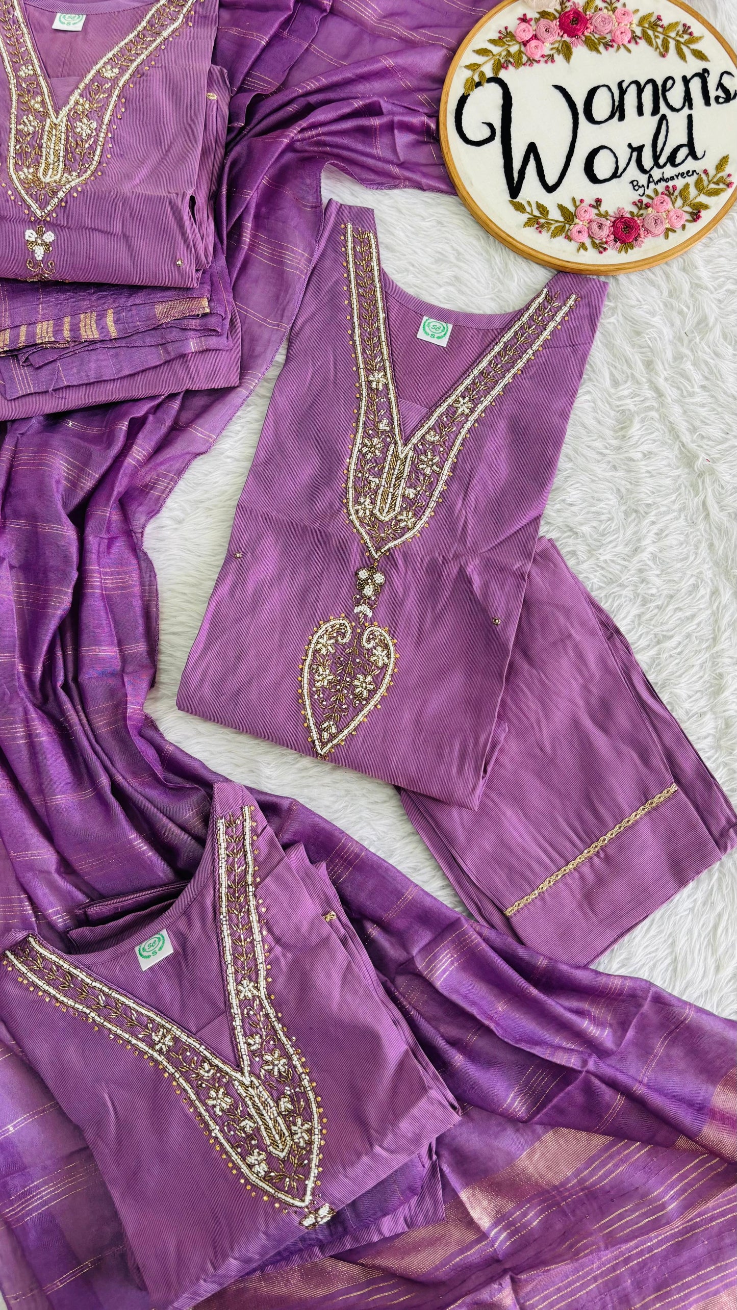 Handwork Lavender 3 pc suit