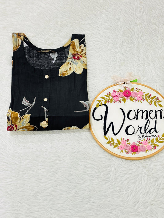 Branded hotblack pure vatican floral kurti