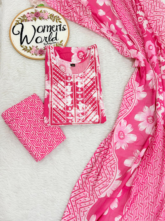 Summer collection Pure cotton 3 pc suit
