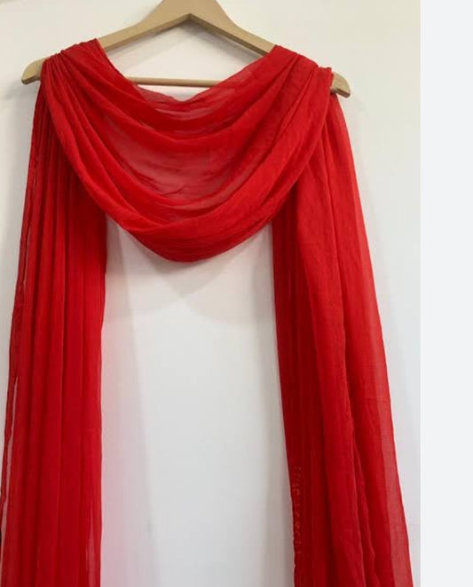 Pure cotton Red dupatta