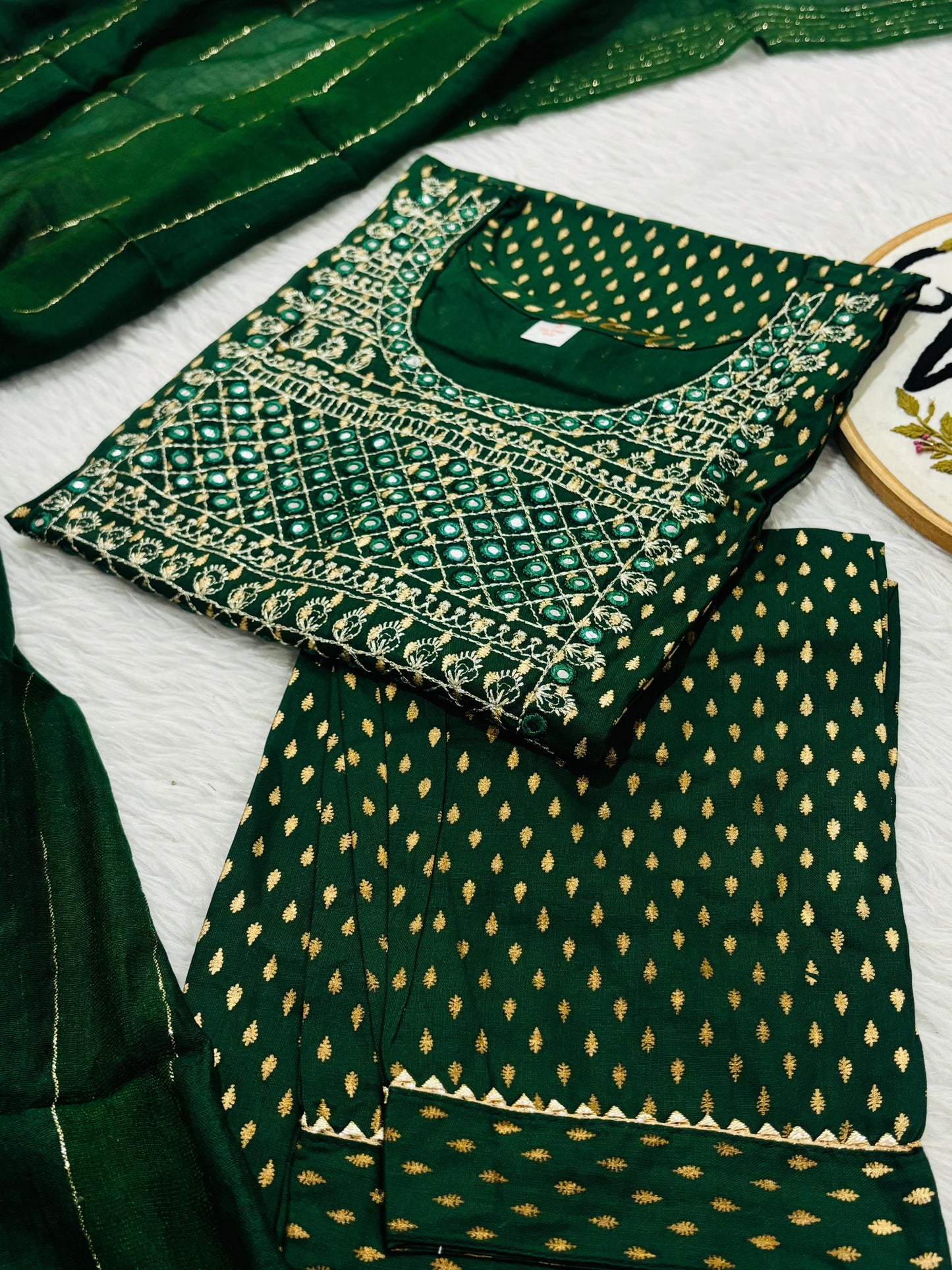 Forest green 3 pc suit