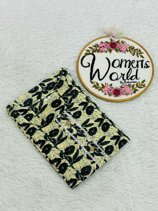 Pure cotton straight kurti