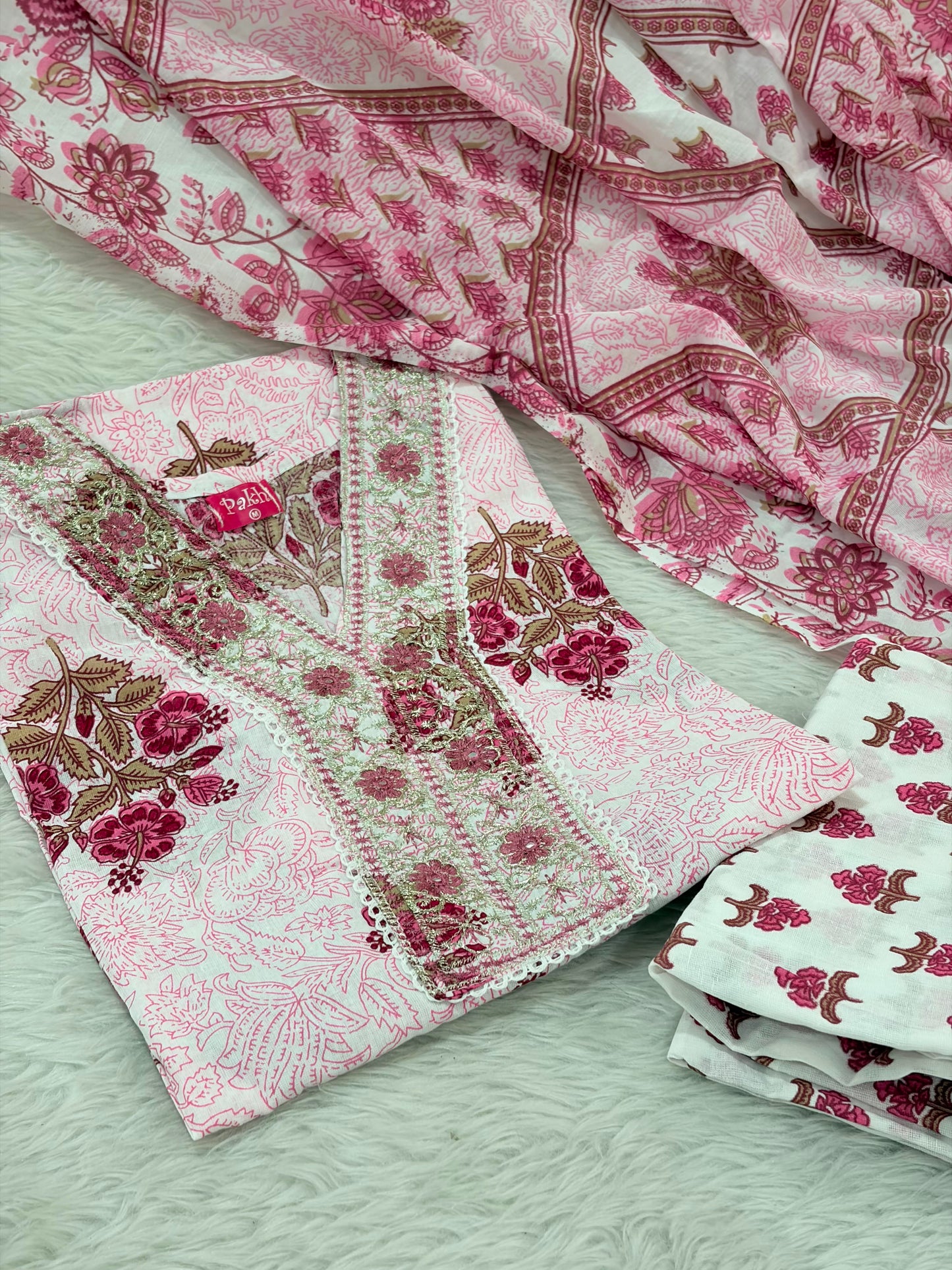 Pure cotton 3 pc suit with comfortable pants