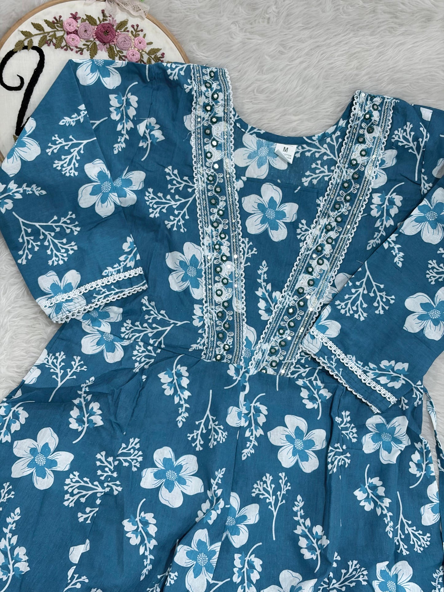 Anarkali gown with pant and dupatta (full suit )