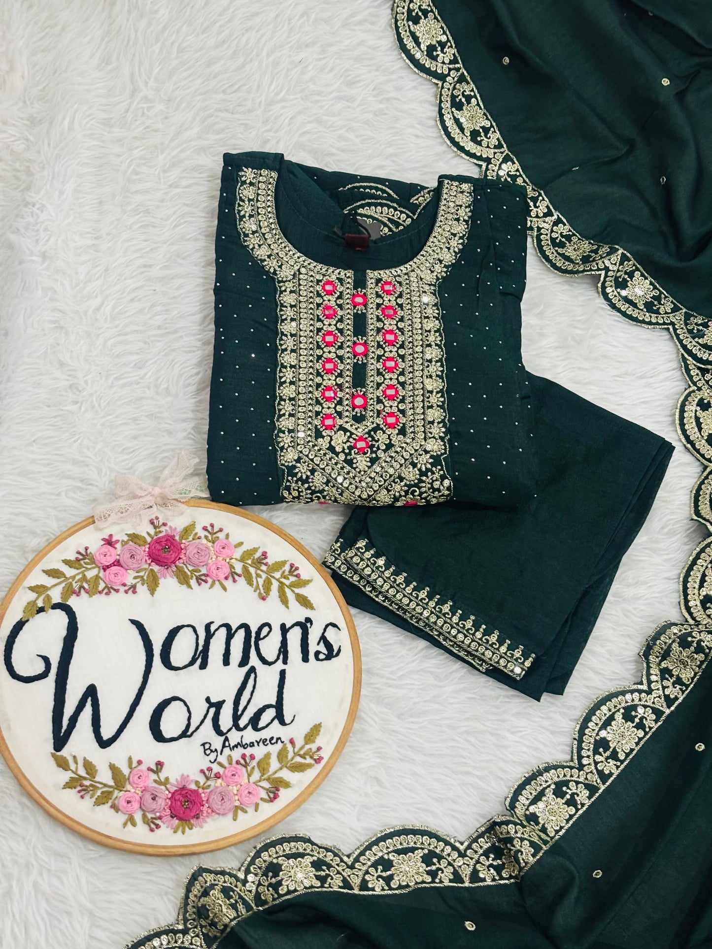 Anarkali suit vichitra silk