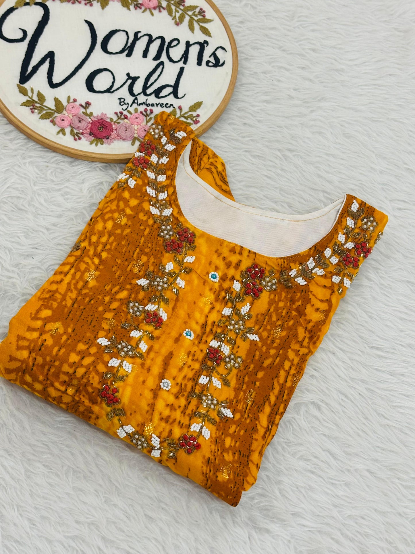 Handwork rayon gown